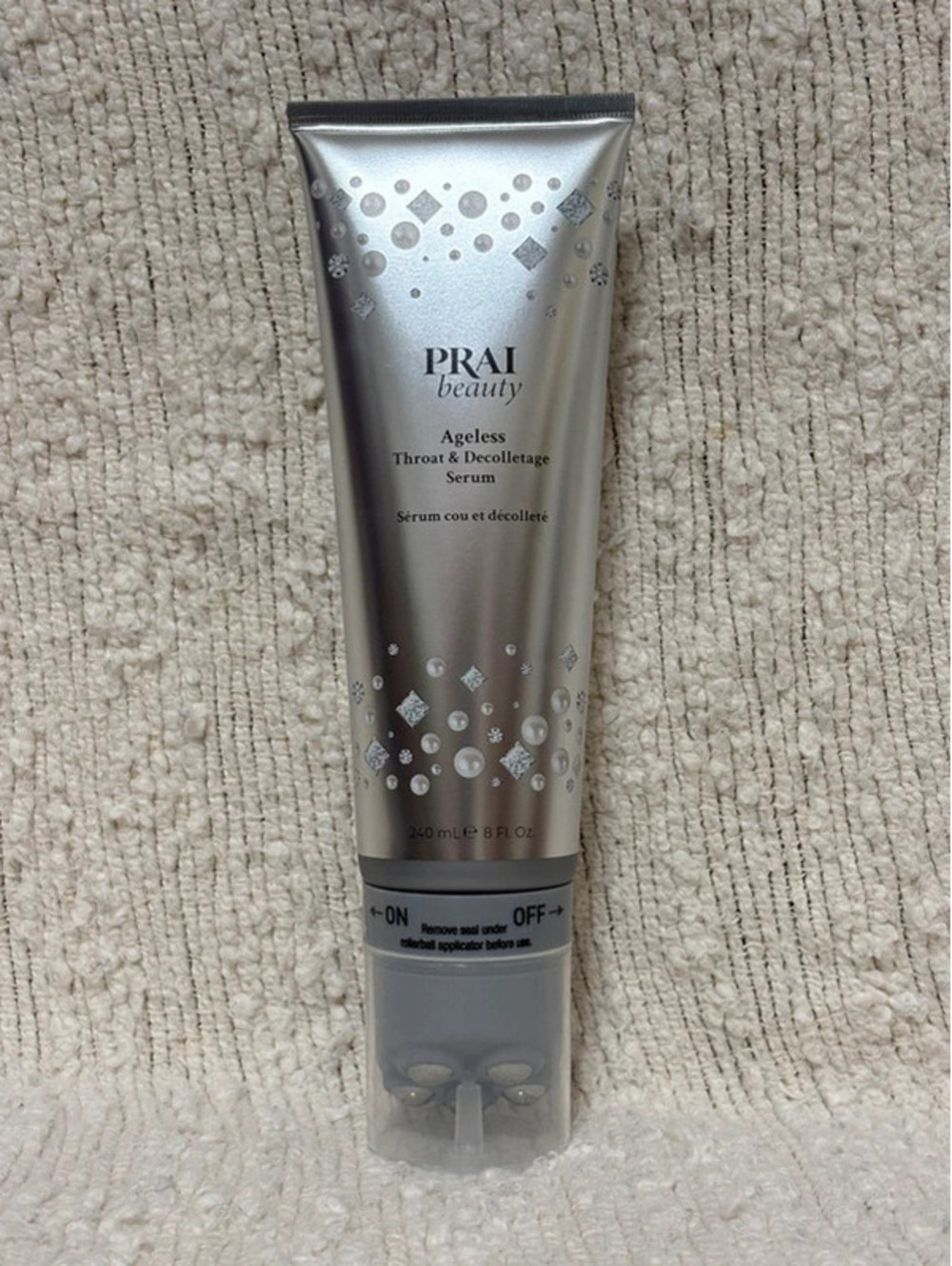 Prai Ageless Throat & Decolletage Serum Jumbo 8oz With Rollerball Applicator